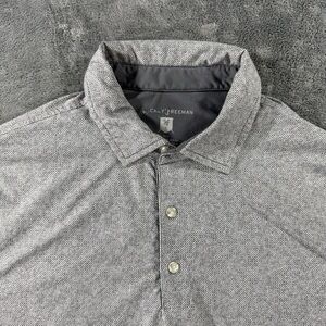 Hickey Freeman Men’s Golf Performance Polo Abstract Grey Print